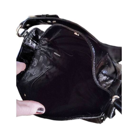 Pretty Vintage MICHAEL KORS Black Patent Leather Shoulder Bag - Picture 11 of 11